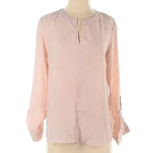 Anne Klein Light Pink V Neck Blouse Size Medium